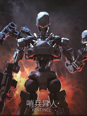 Image of 3 Min Project Xentinel (Dark Silver Ver.) 1/18 Scale Model Kit