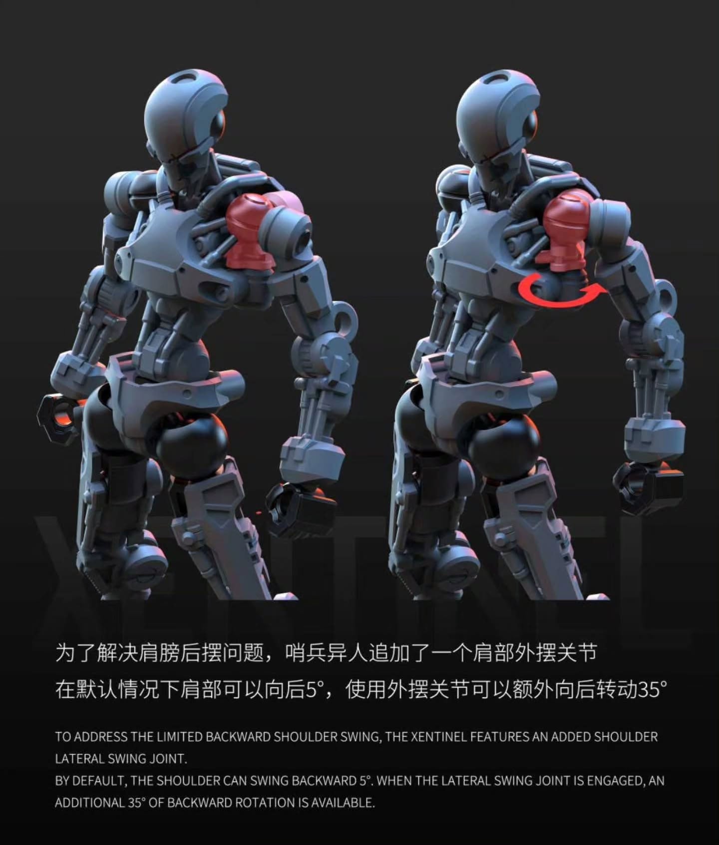 3 Min Project Xentinel (Gray Ver.) 1/18 Scale Model Kit Gallery Image 6