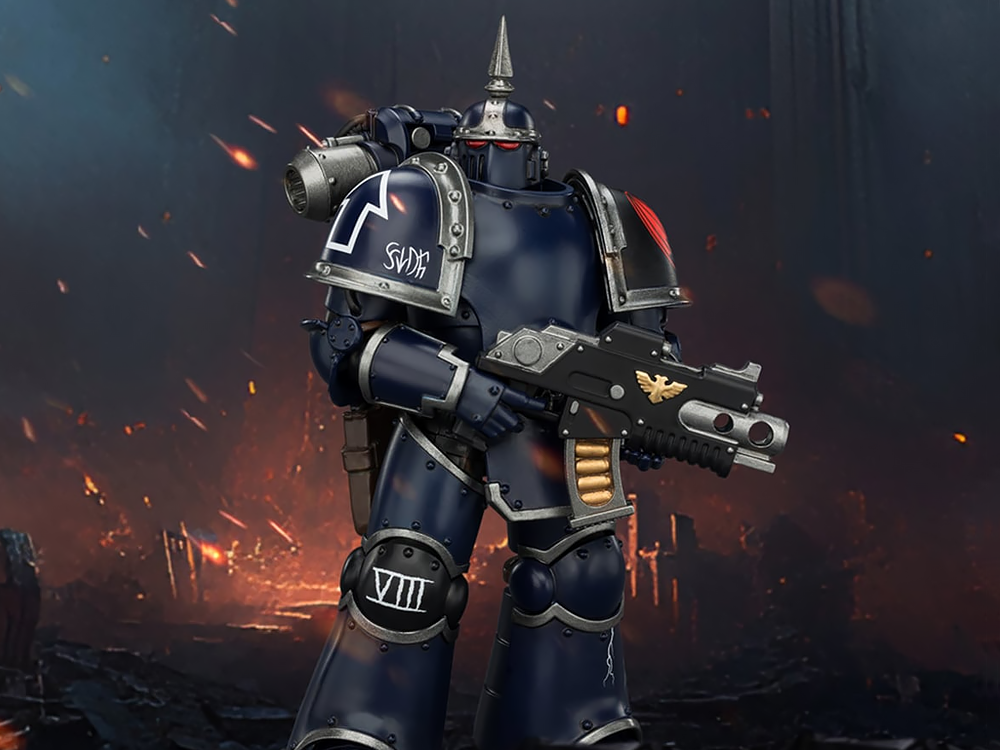 Warhammer: The Horus Heresy Night Lords MK III Tactical Legionary with Bolter and Bolt Pistol 1/18 Scale Action Figure Gallery Image 1