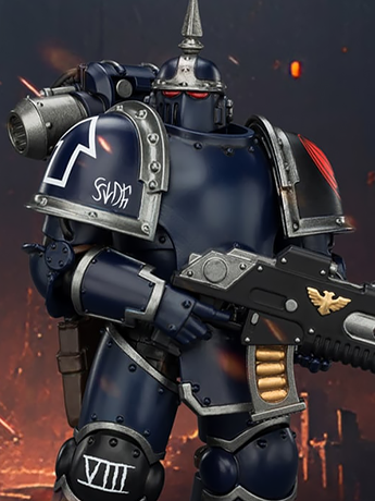 Image of Warhammer: The Horus Heresy Night Lords MK III Tactical Legionary with Bolter and Bolt Pistol 1/18 Scale Action Figure