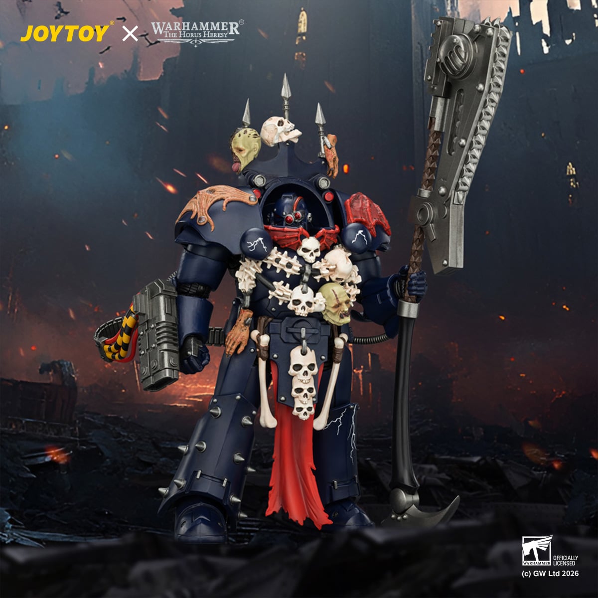 Warhammer: The Horus Heresy Night Lords Legion Praetor in Tartaros Terminator Armour 1/18 Scale Action Figure Gallery Image 3
