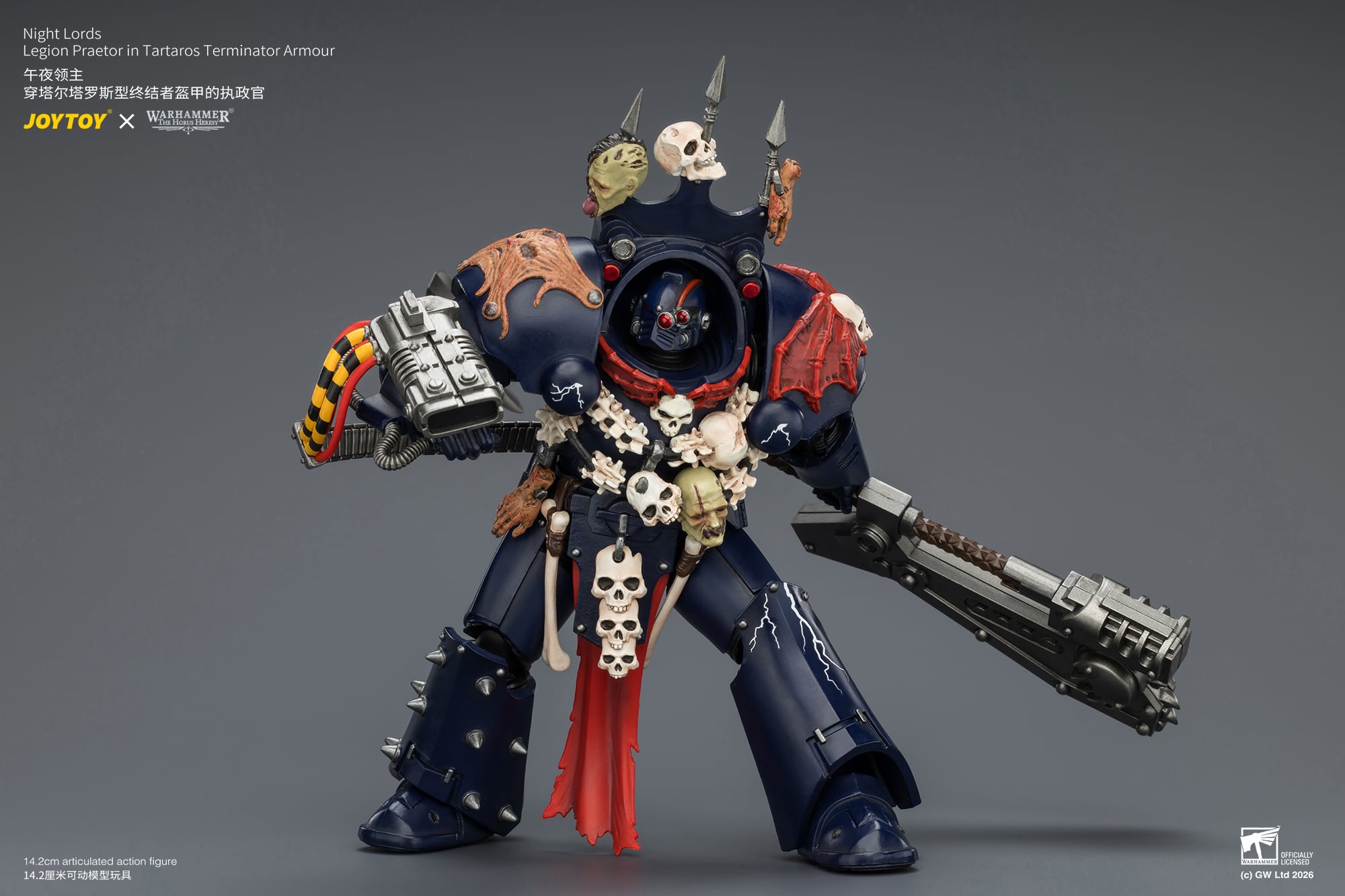 Warhammer: The Horus Heresy Night Lords Legion Praetor in Tartaros Terminator Armour 1/18 Scale Action Figure Gallery Image 12