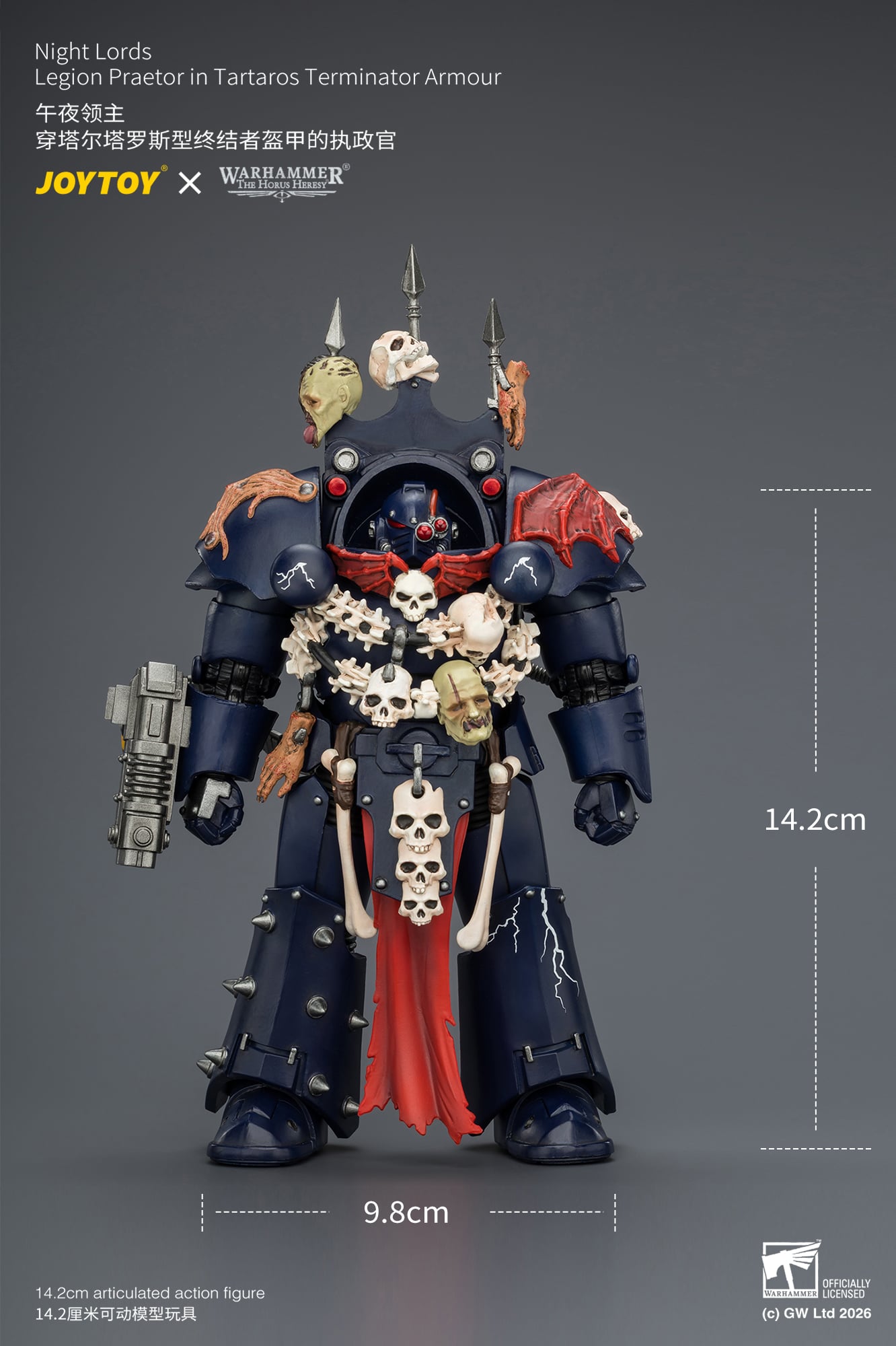 Warhammer: The Horus Heresy Night Lords Legion Praetor in Tartaros Terminator Armour 1/18 Scale Action Figure Gallery Image 15