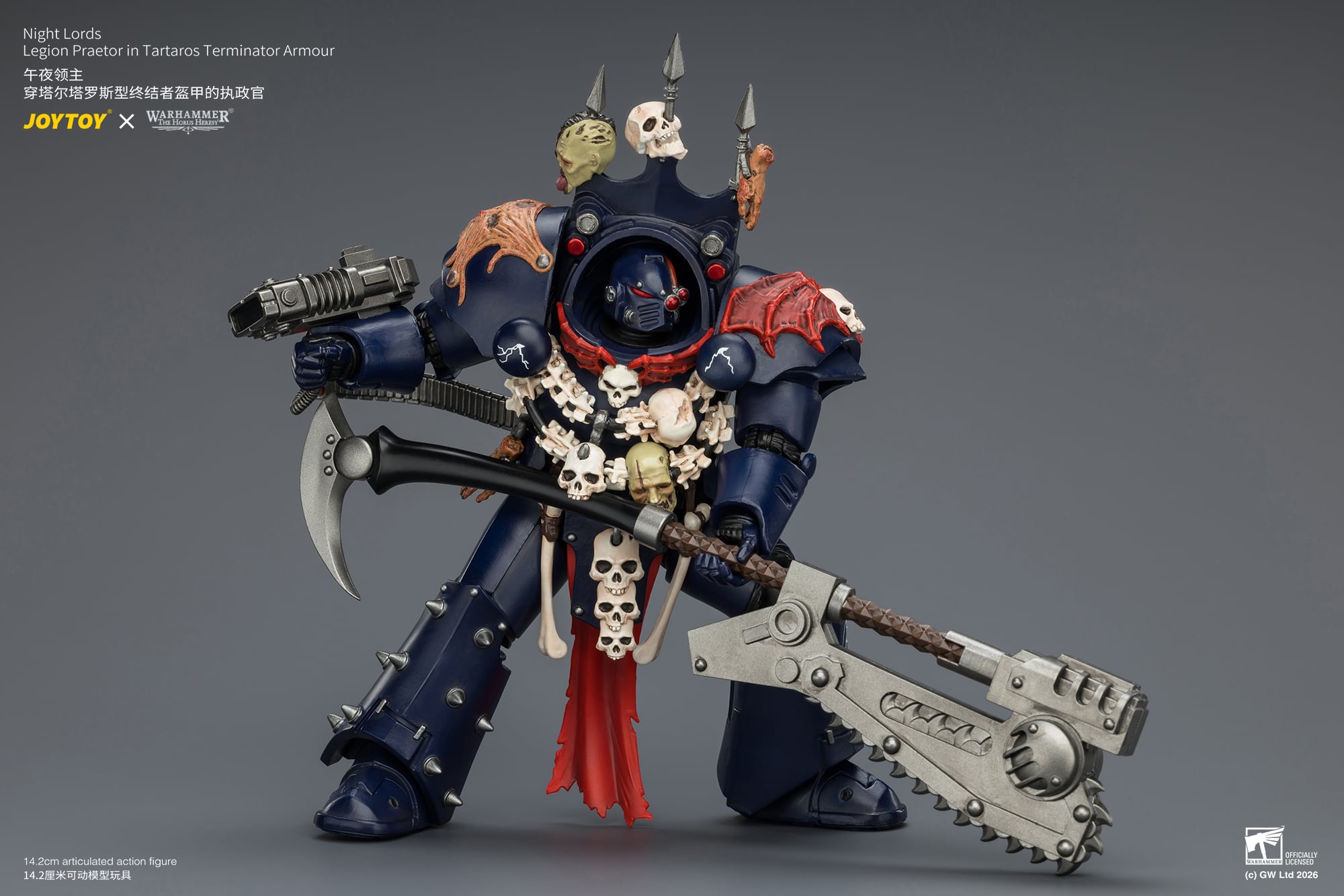 Warhammer: The Horus Heresy Night Lords Legion Praetor in Tartaros Terminator Armour 1/18 Scale Action Figure Gallery Image 10