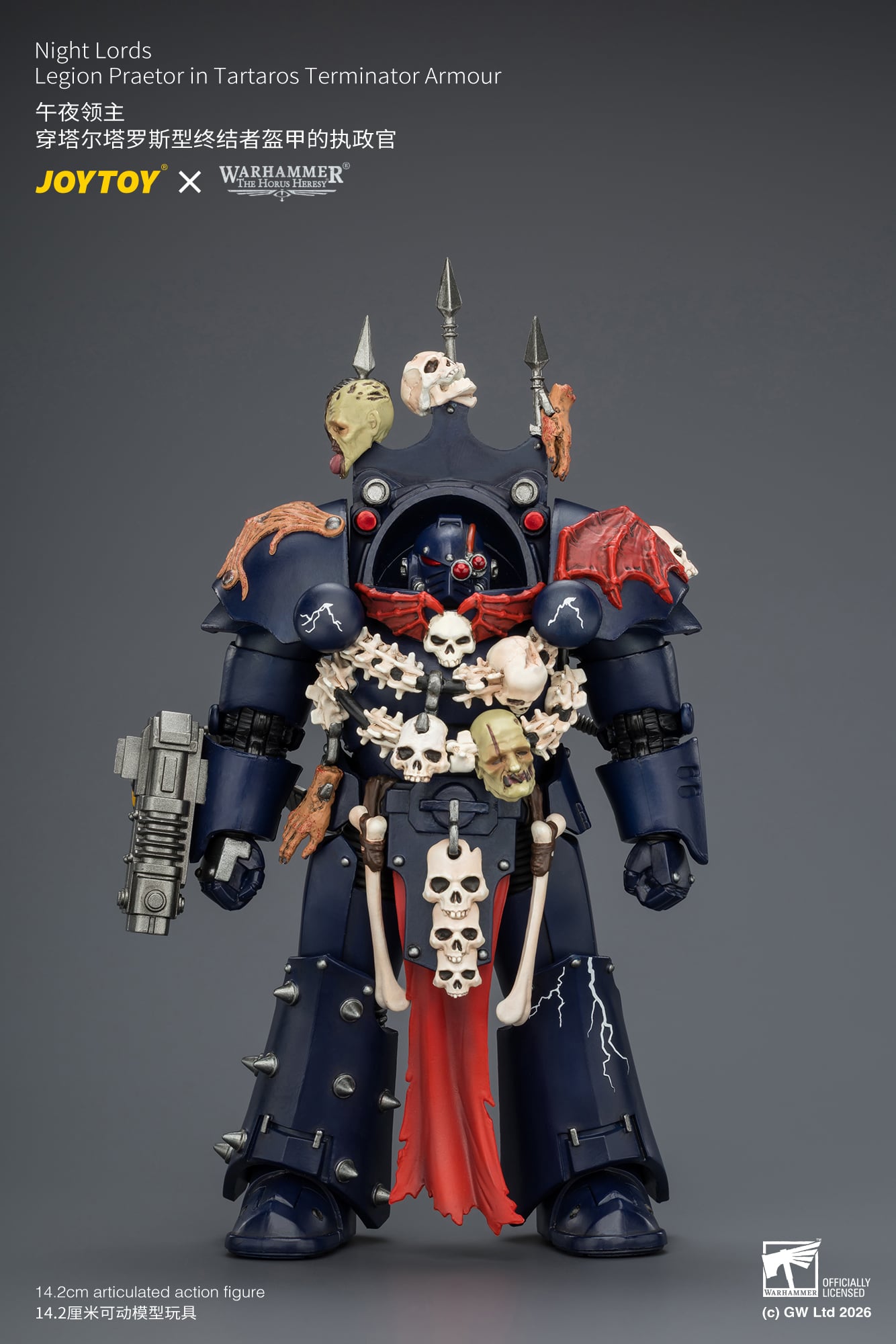 Warhammer: The Horus Heresy Night Lords Legion Praetor in Tartaros Terminator Armour 1/18 Scale Action Figure Gallery Image 4