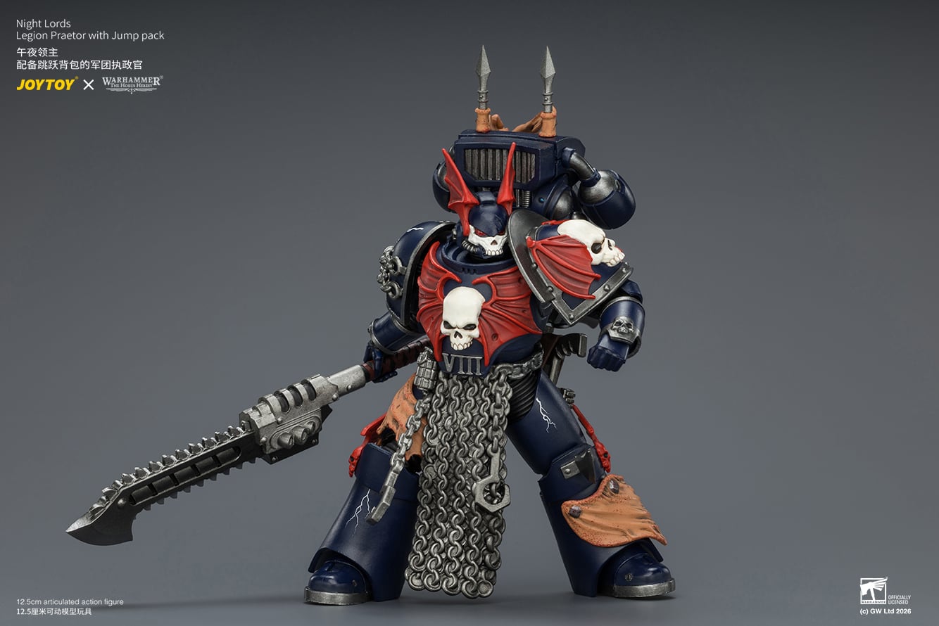 Warhammer: The Horus Heresy Night Lords Legion Praetor with Jump Pack 1/18 Scale Action Figure Gallery Image 10