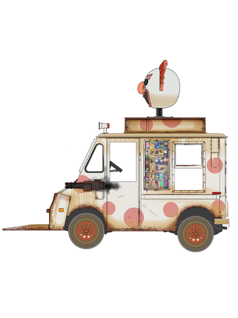 Twisted Metal Sweet Tooth's Ice Cream Truck 1/64 Scale Die-Cast Model Gallery Image 2