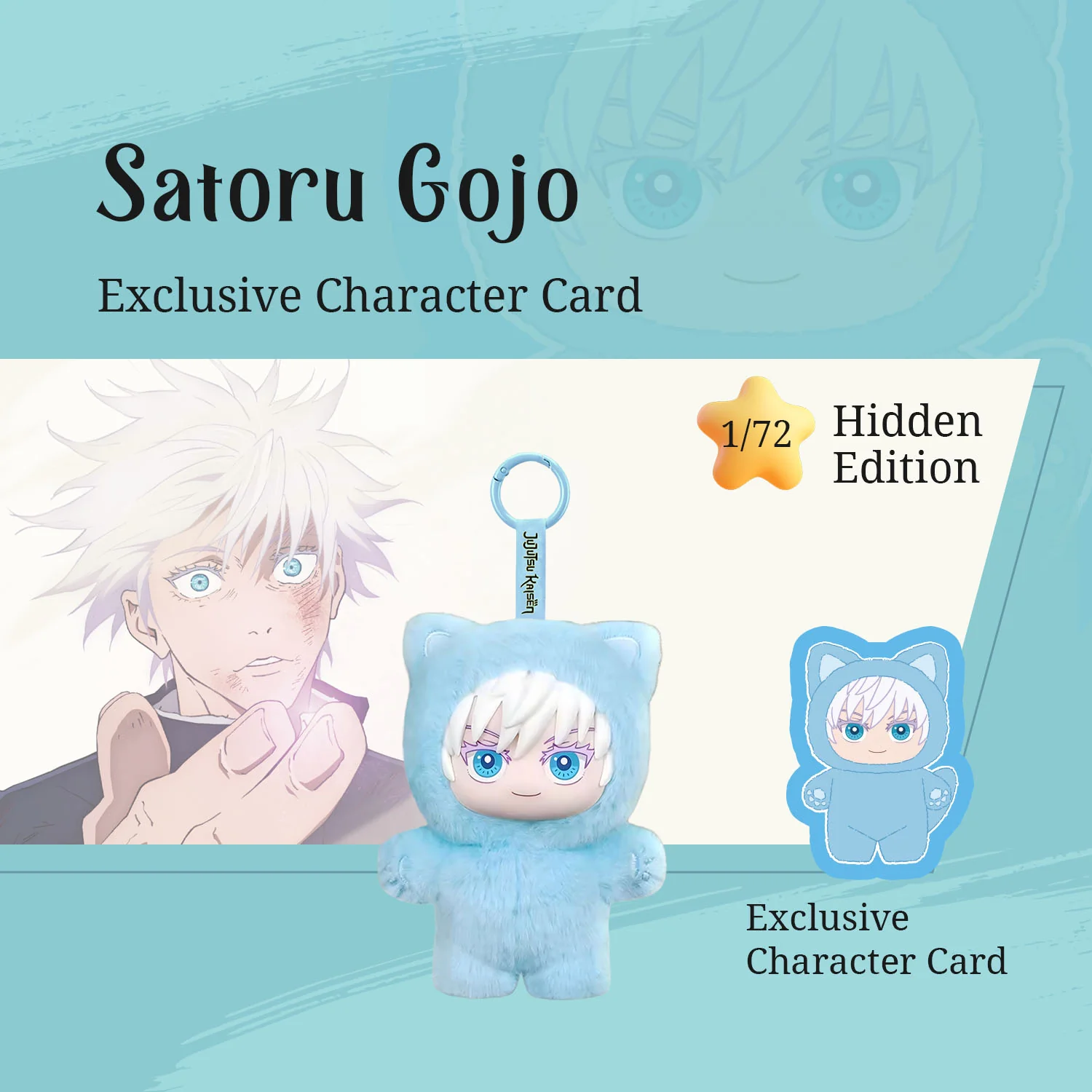 Jujutsu Kaisen Cat Ear Plush Series Random Vinyl Plush Keychain Gallery Image 4