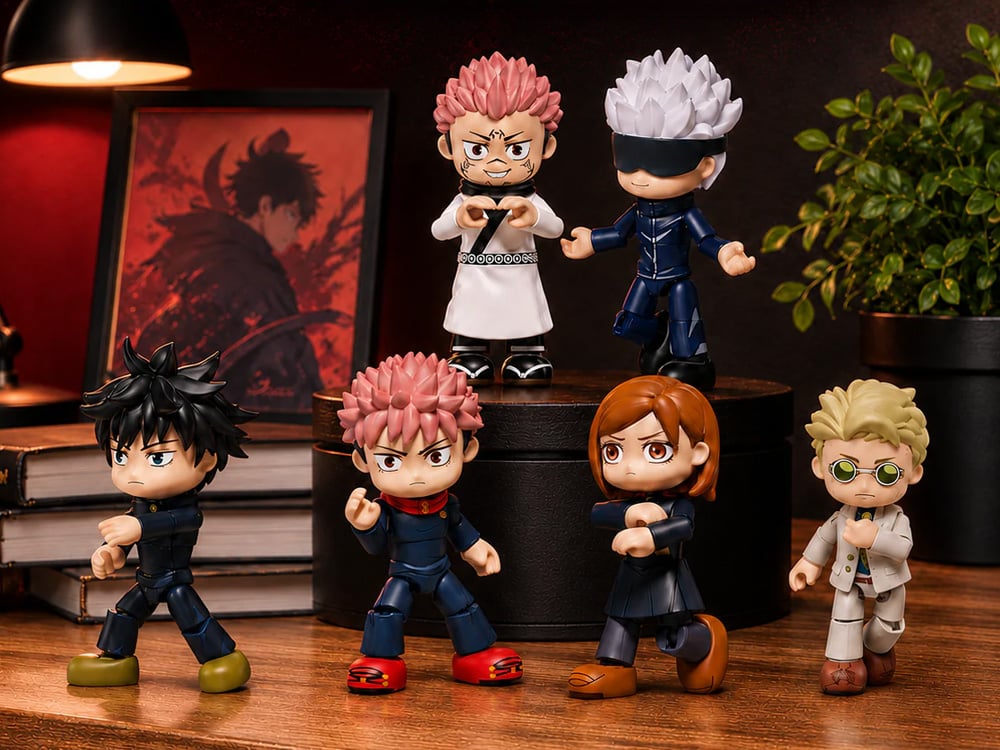 Jujutsu Kaisen Flexi.Figs Total Assault Series Box of 6 Buildable Figures Gallery Image 1