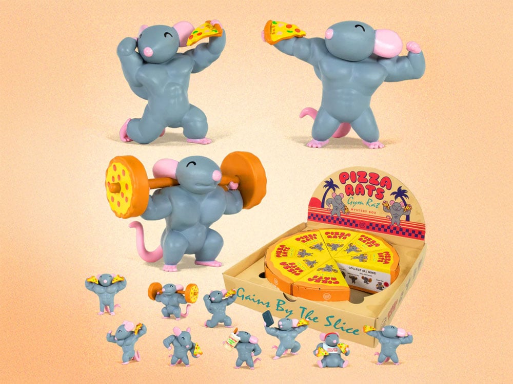 Pizza Rats Gym Rat Box of 8 Random Figures Gallery Image 1