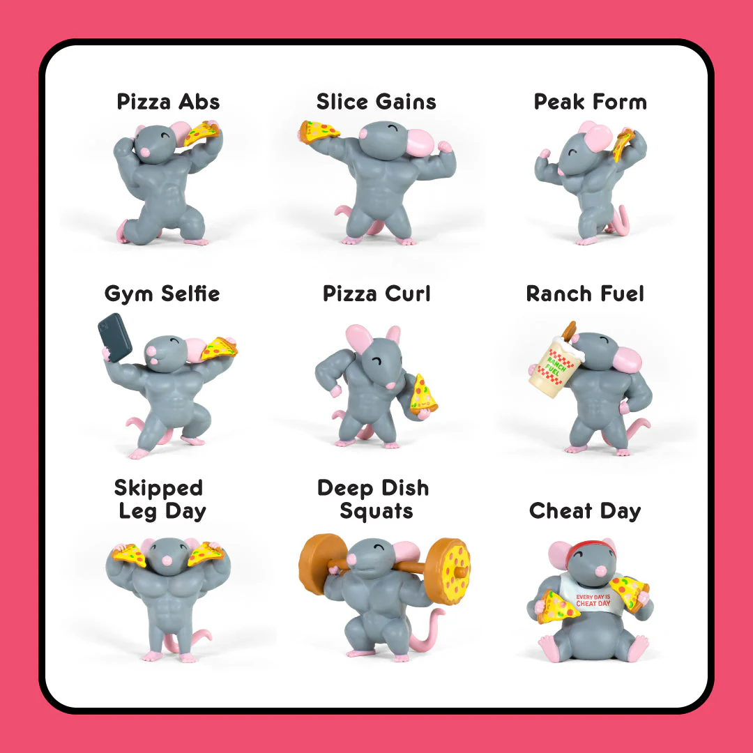 Pizza Rats Gym Rat Box of 8 Random Figures Gallery Image 14