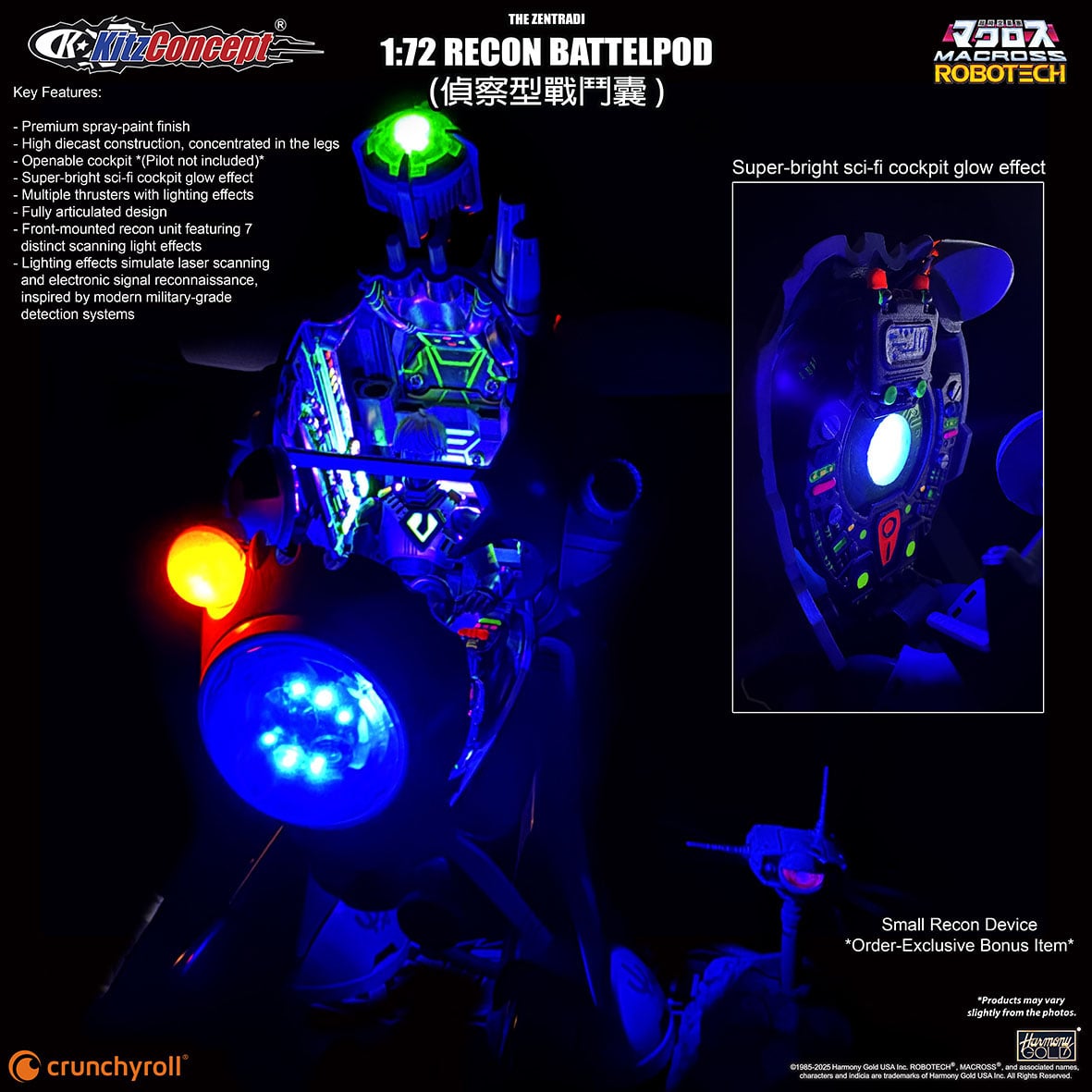 Macross Zentraedi Recon Battle Pod 1/72 Scale Action Figure (With Bonus) Gallery Image 7
