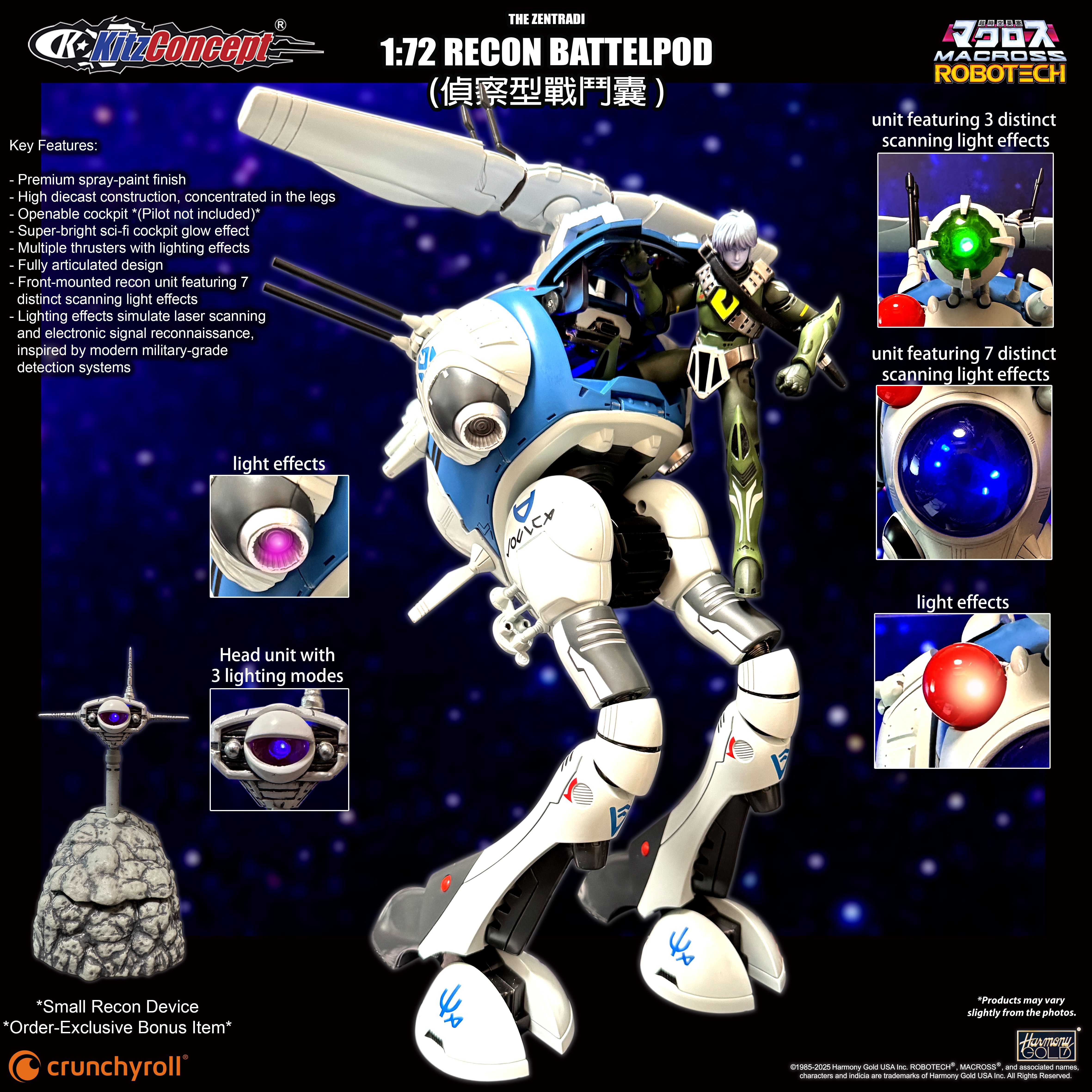 Macross Zentraedi Recon Battle Pod 1/72 Scale Action Figure (With Bonus) Gallery Image 5