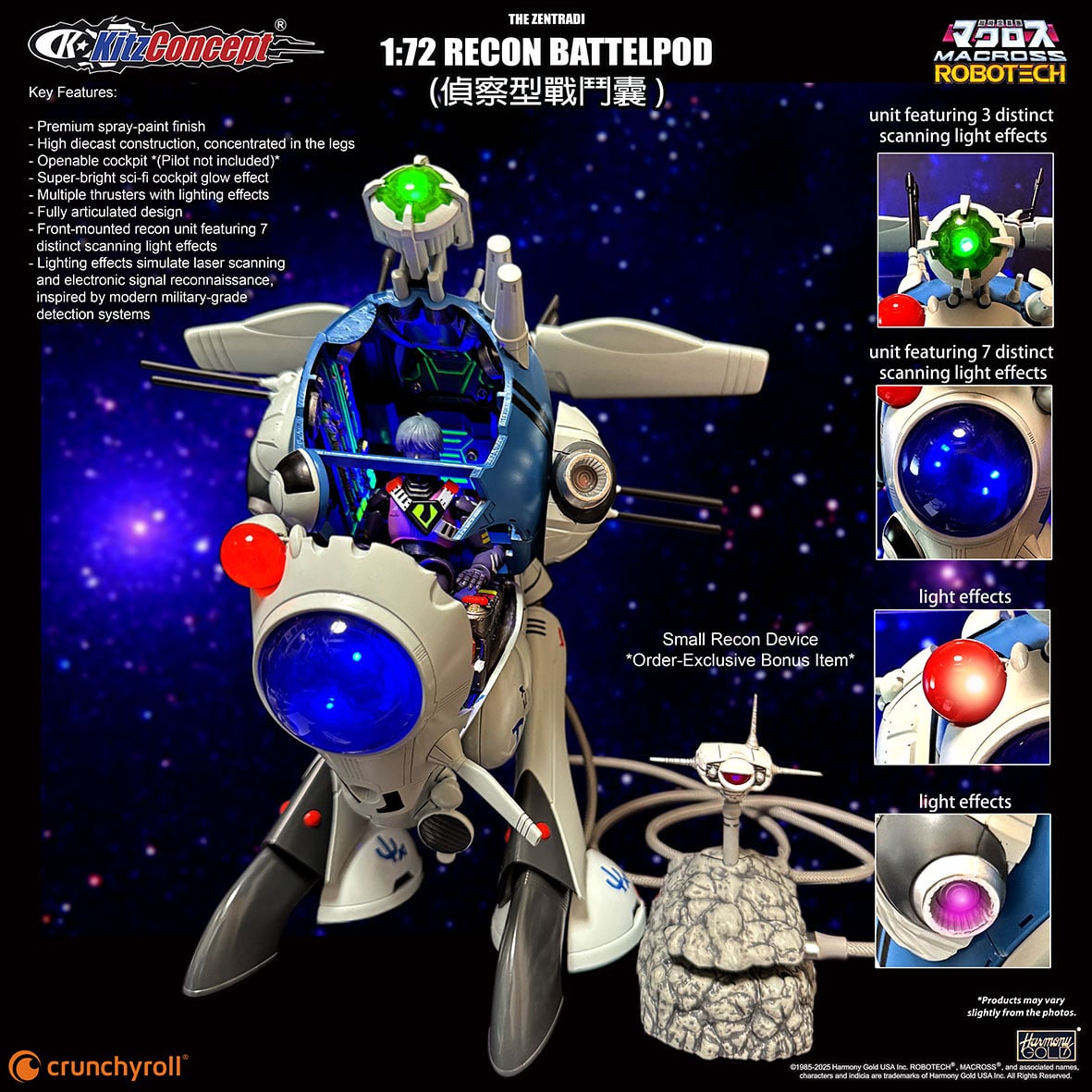 Macross Zentraedi Recon Battle Pod 1/72 Scale Action Figure (With Bonus) Gallery Image 6