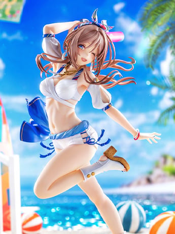 Image of The Idolmaster Gakuen Rina Himezaki ("With You" in Semi Blue Outfit Bonus Ver.) 1/7 Scale Limited Edition Figure