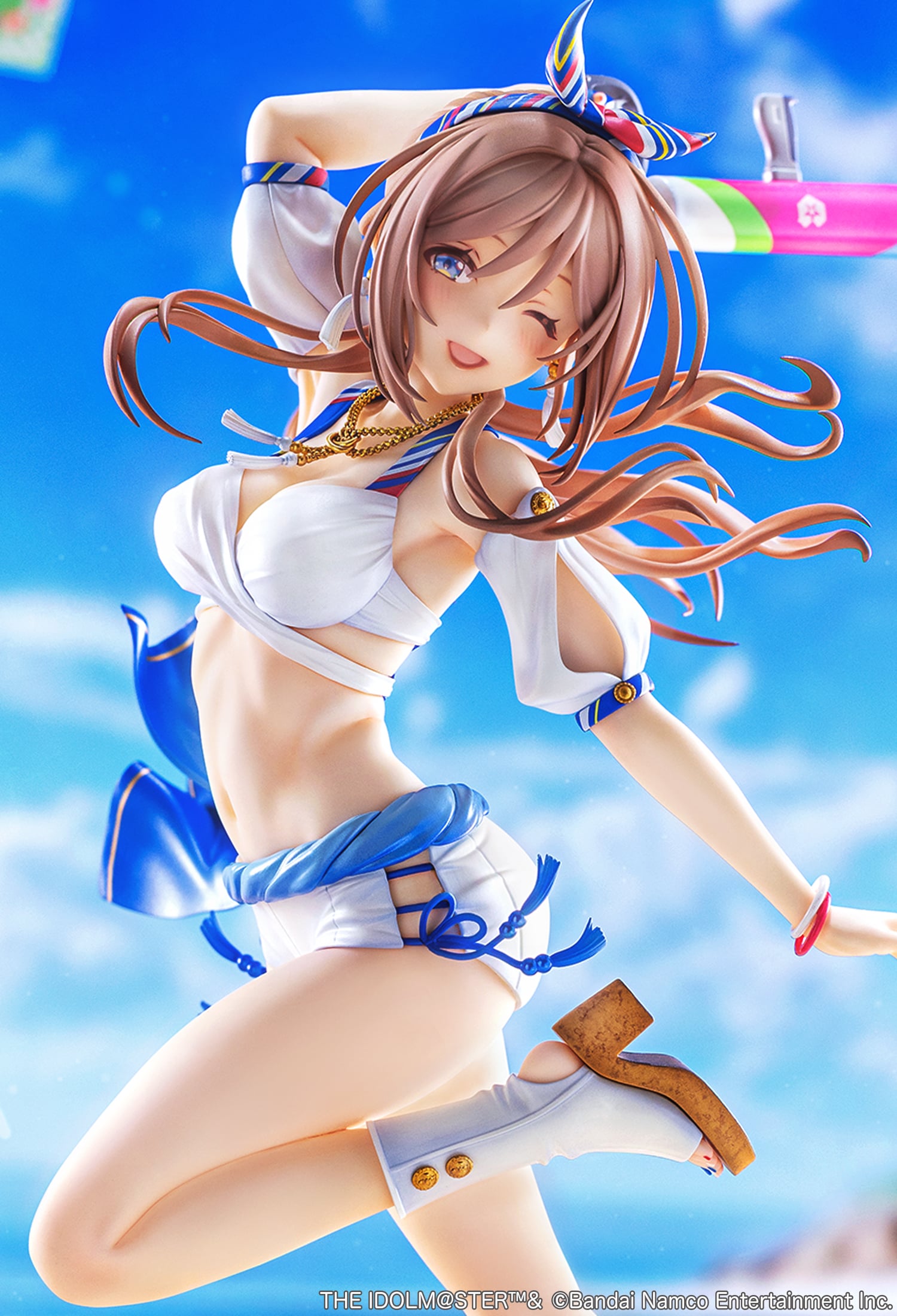 The Idolmaster Gakuen Rina Himezaki ("With You" in Semi Blue Outfit Bonus Ver.) 1/7 Scale Limited Edition Figure Gallery Image 4