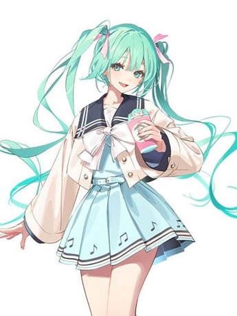 Image of Vocaloid Sweet School Life Hatsune Miku (Pure Ver.) Figure