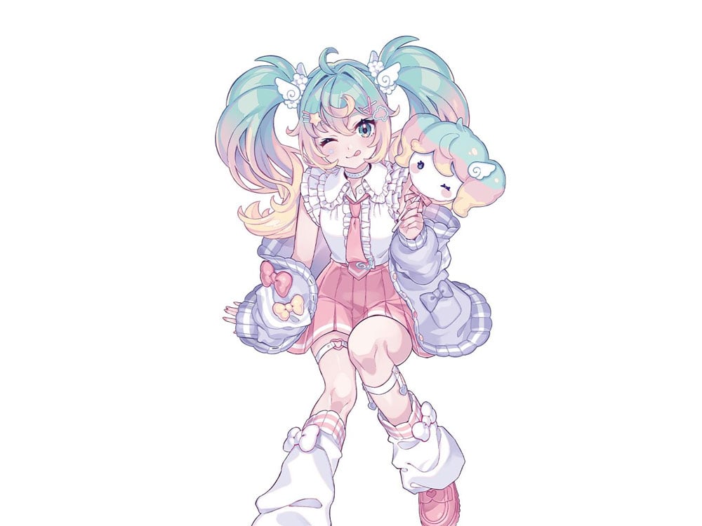 Vocaloid Sweet School Life Hatsune Miku (Pastel Ver.) Noodle Stopper Figure Gallery Image 1