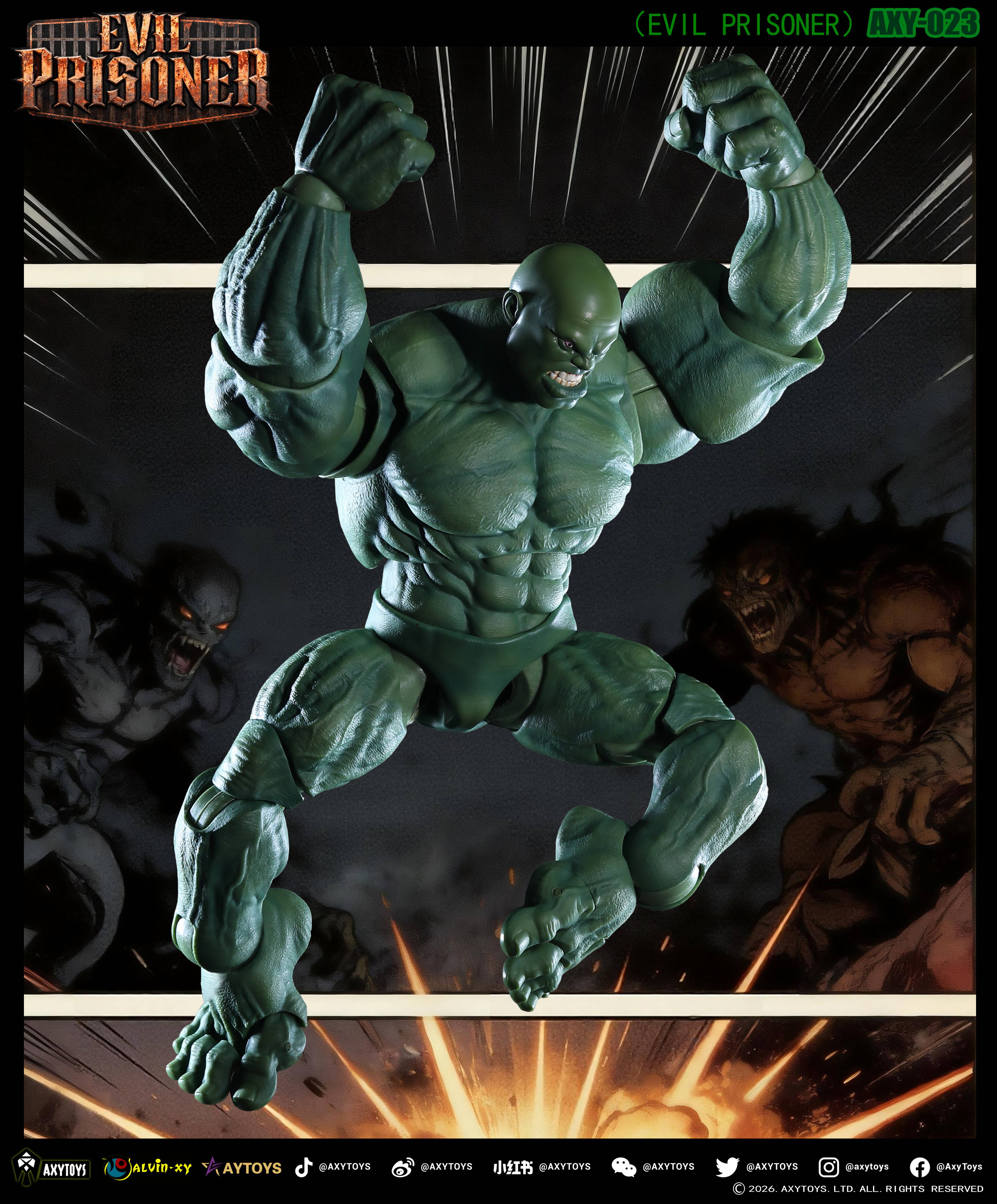 Evil Prisoner (Green Ver.) 1/12 Scale Action Figure (With Bonus) Gallery Image 4