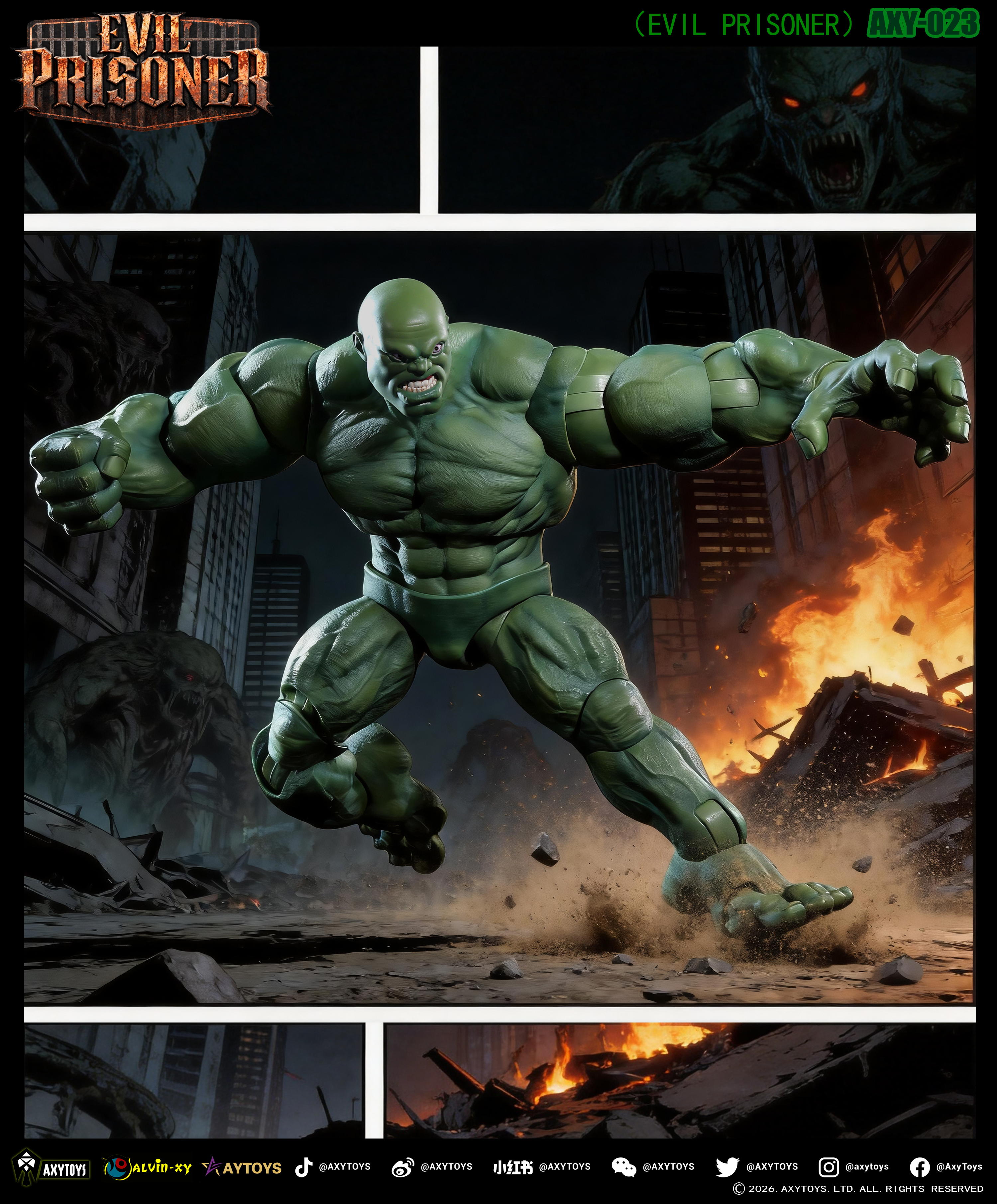 Evil Prisoner (Green Ver.) 1/12 Scale Action Figure (With Bonus) Gallery Image 5