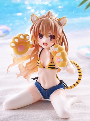 Image of Toradora! Desktop Cute Taiga Aisaka (Tiger Costume Swimwear Ver.) Figure
