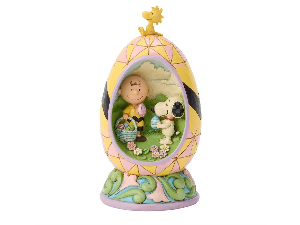 Peanuts Snoopy and Charlie Brown Egg Diorama Figurine (Jim Shore) Gallery Image 1