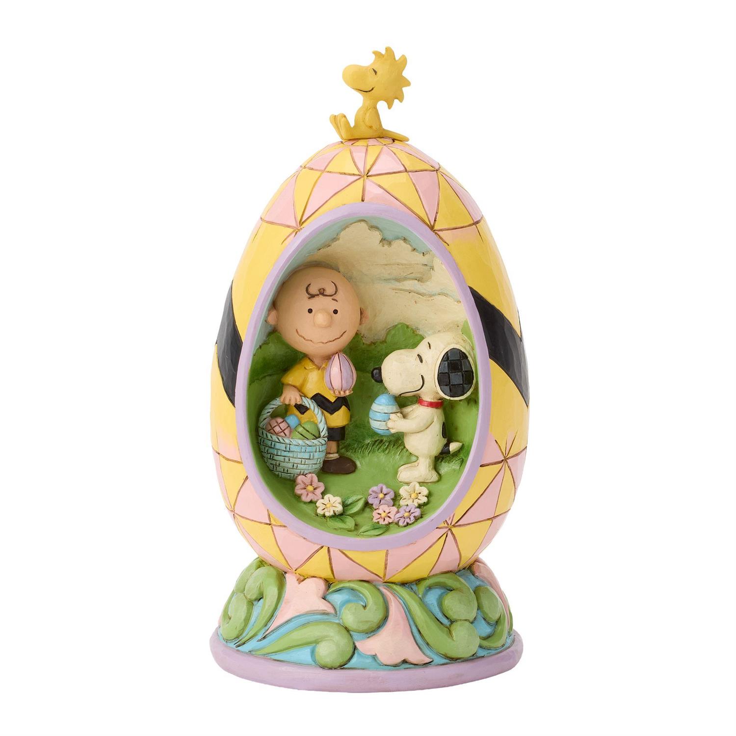Peanuts Snoopy and Charlie Brown Egg Diorama Figurine (Jim Shore) Gallery Image 3