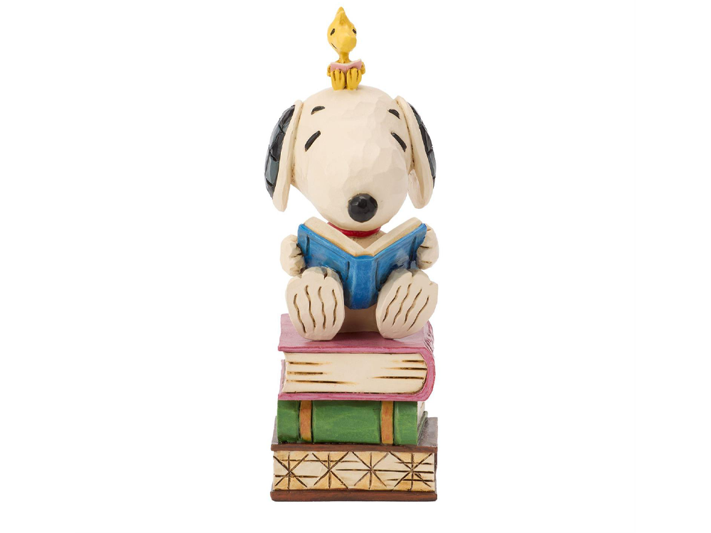 Peanuts Snoopy Reading on Stacked Books Figurine (Jim Shore) Gallery Image 1