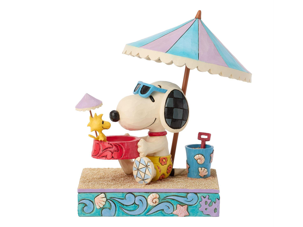 Peanuts Snoopy Holding Woodstock in Bowl Figurine (Jim Shore) Gallery Image 1