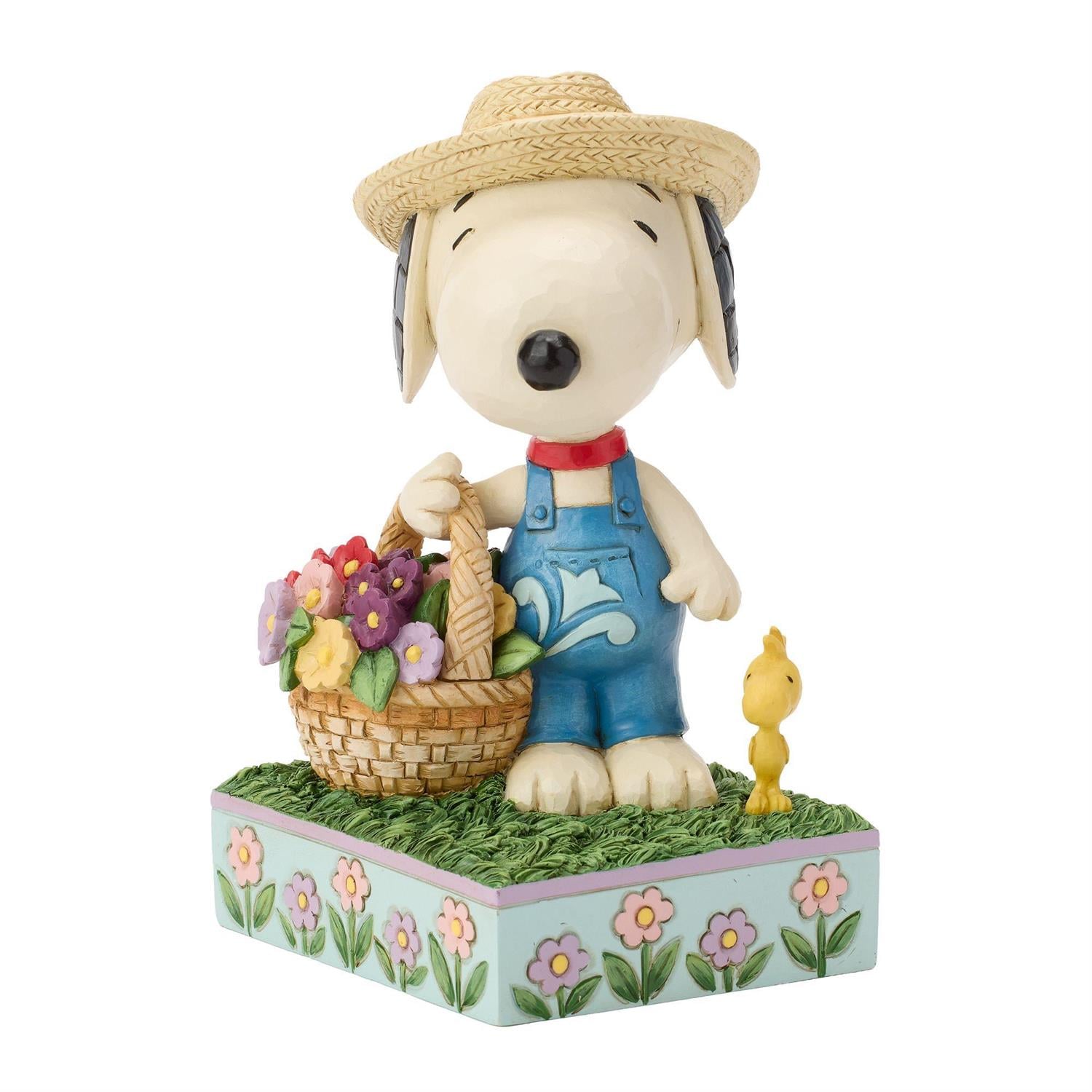 Peanuts Snoopy Holding Flower Basket Figurine (Jim Shore) Gallery Image 4