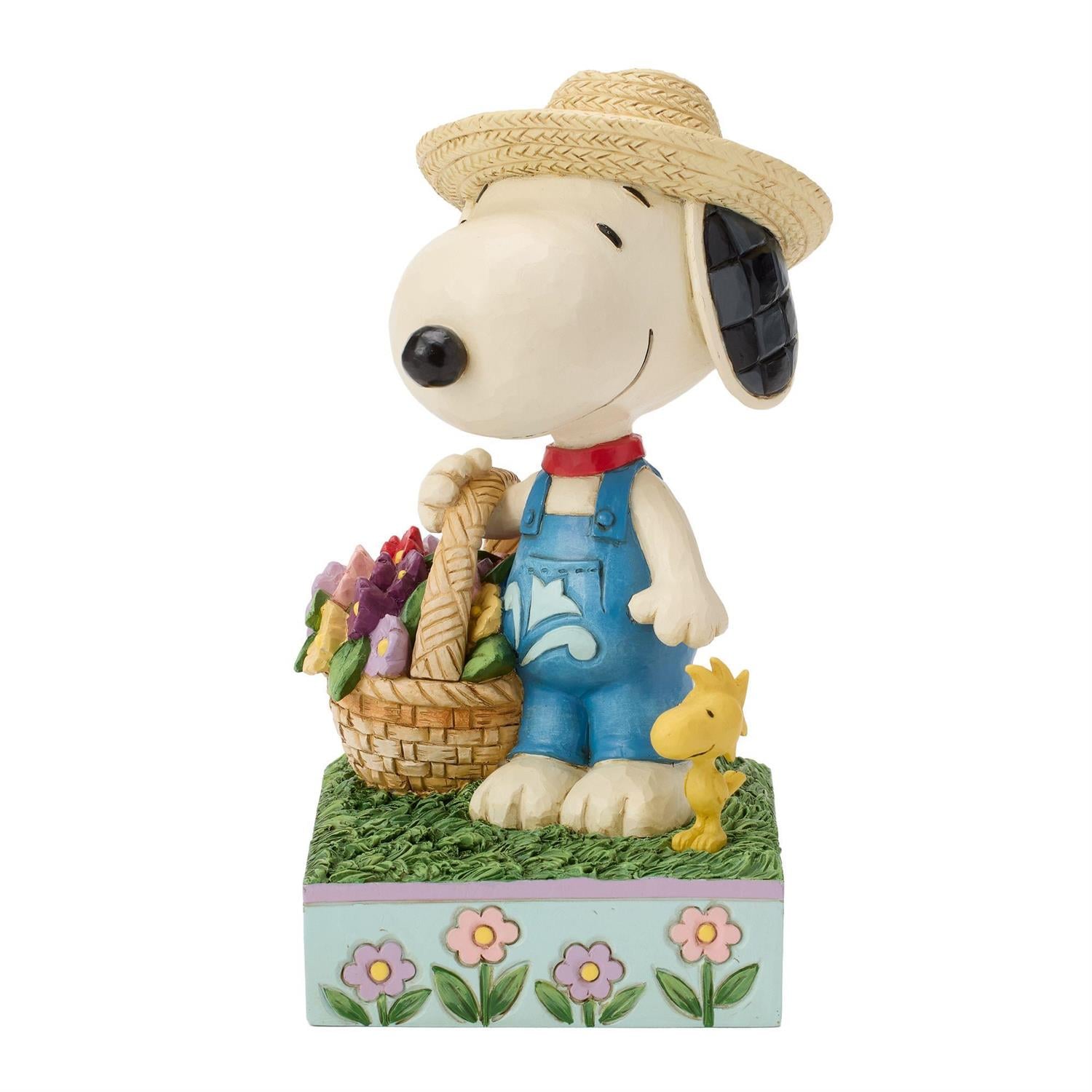 Peanuts Snoopy Holding Flower Basket Figurine (Jim Shore) Gallery Image 6