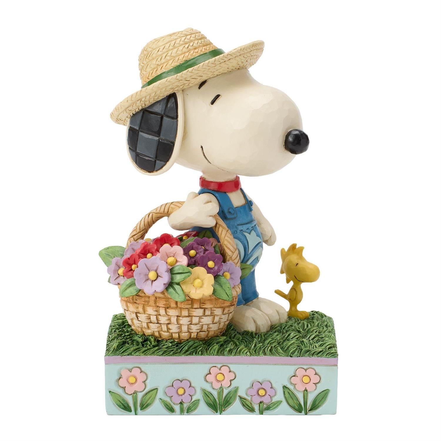 Peanuts Snoopy Holding Flower Basket Figurine (Jim Shore) Gallery Image 3