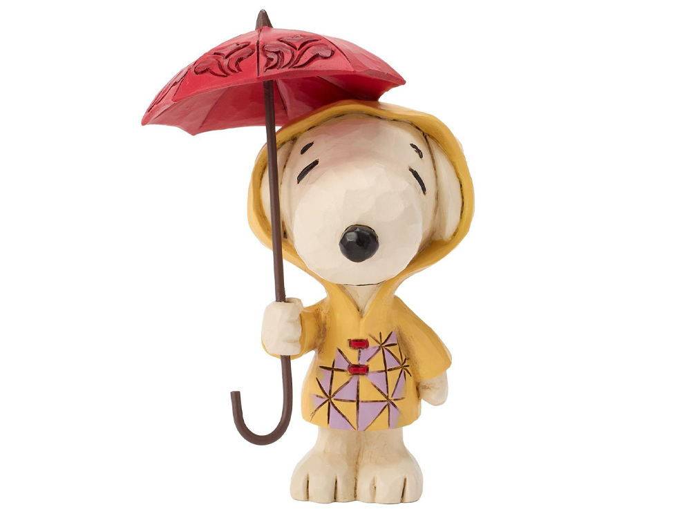 Peanuts Snoopy in Raincoat Mini Figurine (Jim Shore) Gallery Image 1