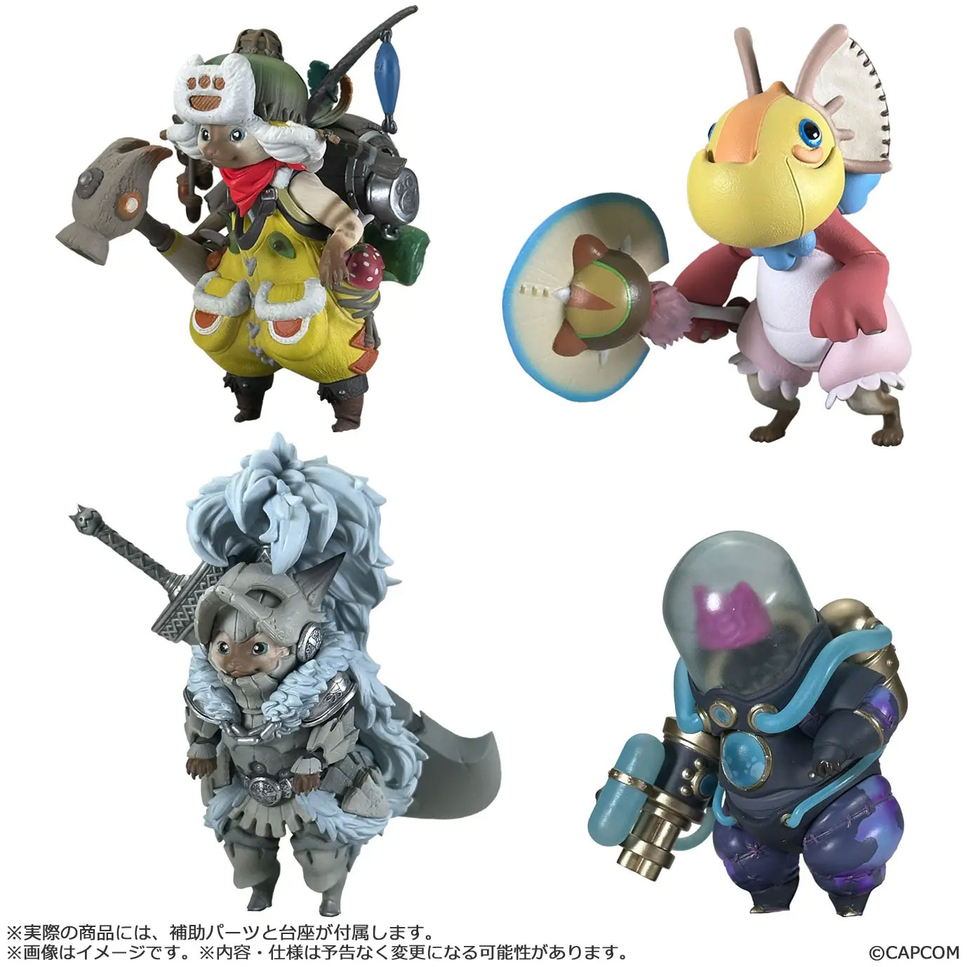 Monster Hunter Capcom Figure Builder Standard Model Plus Vol.1 Palico Collection Box of 4 Figures Gallery Image 3