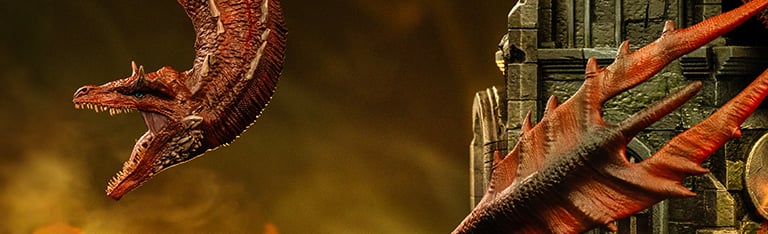 Image of House of the Dragon Icons Caraxes Statue