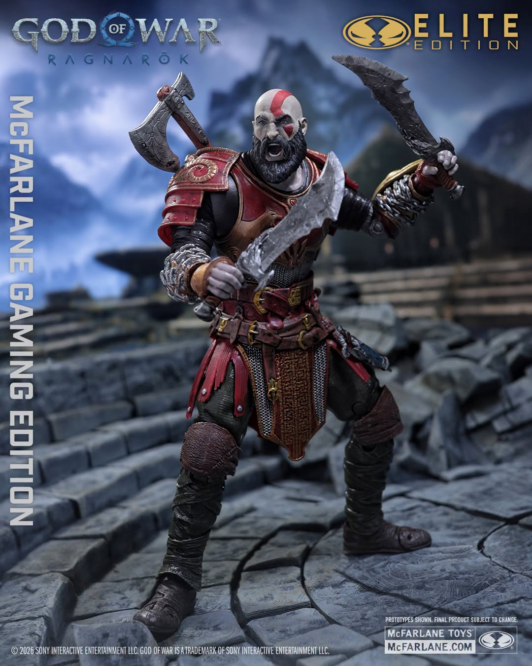 God of War Ragnarok McFarlane Elite Edition Kratos (Ares Armor) Deluxe Action Figure Gallery Image 3