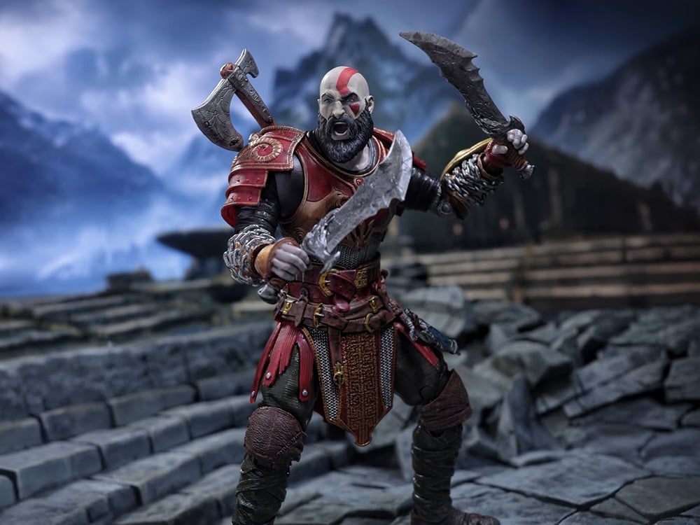 God of War Ragnarok McFarlane Elite Edition Kratos (Ares Armor) Deluxe Action Figure Gallery Image 1