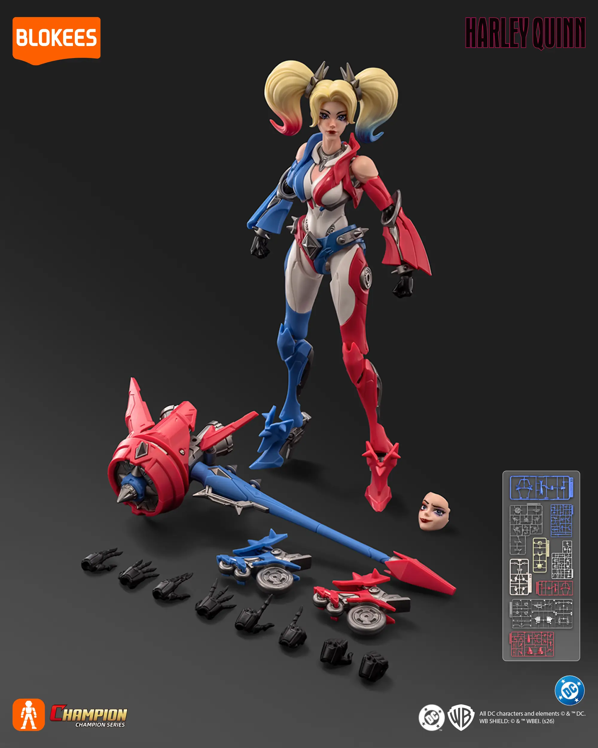 DC Comics Champion Class CC04 Harley Quinn 1/12 Scale Deluxe Model Kit Gallery Image 13
