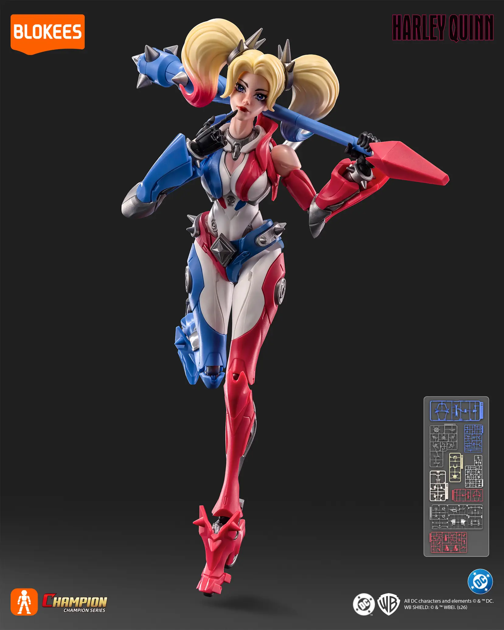 DC Comics Champion Class CC04 Harley Quinn 1/12 Scale Deluxe Model Kit Gallery Image 5