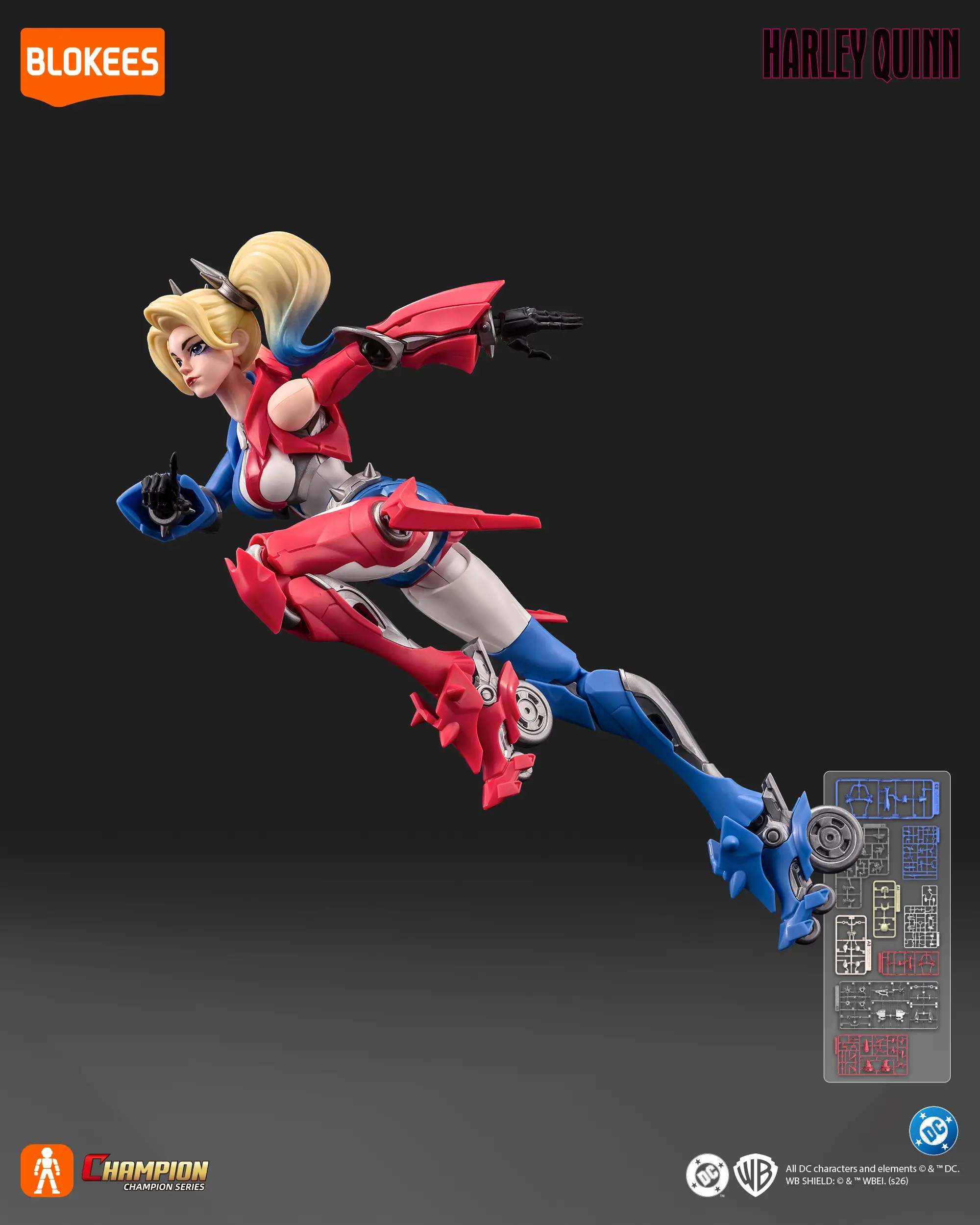 DC Comics Champion Class CC04 Harley Quinn 1/12 Scale Deluxe Model Kit Gallery Image 7