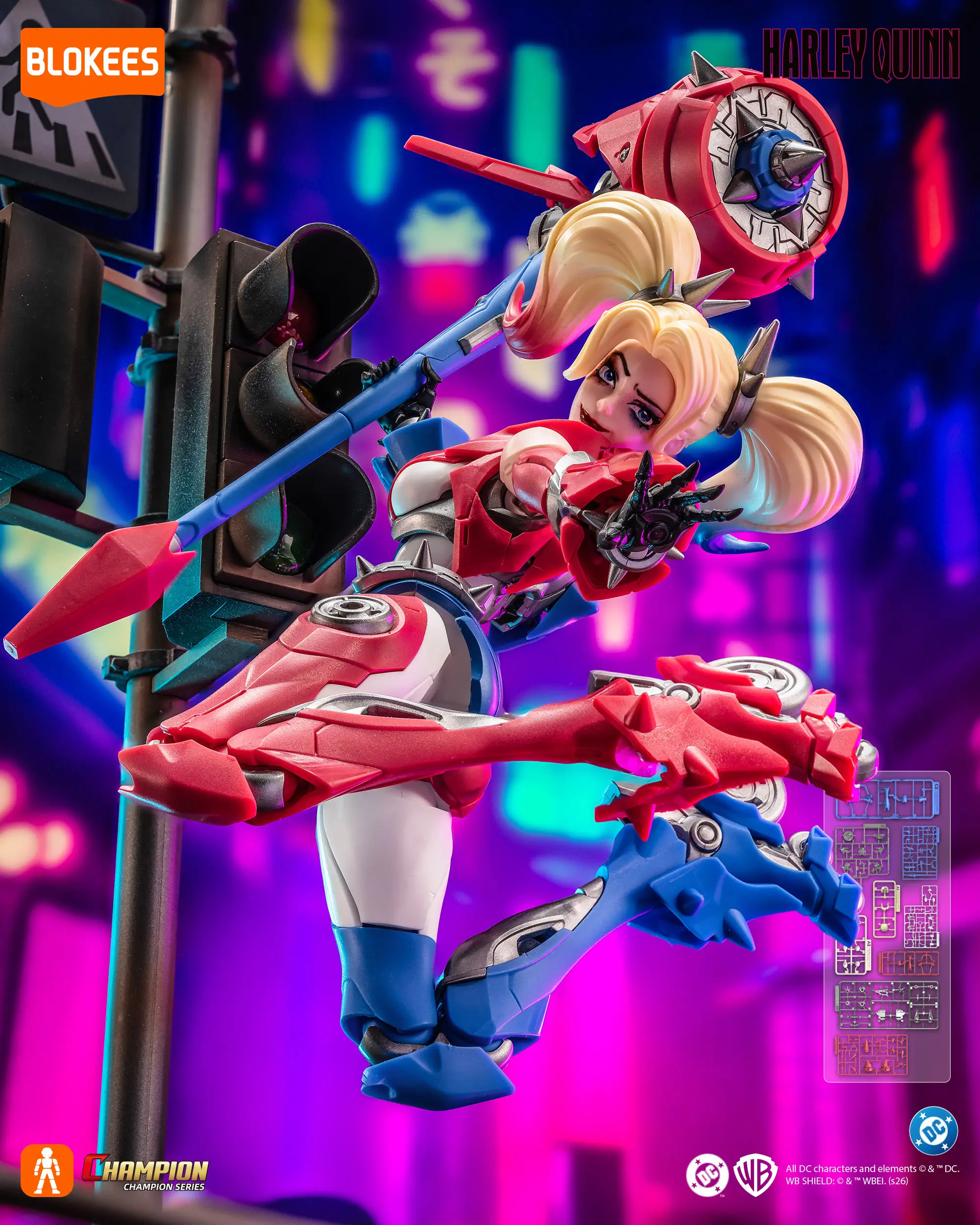 DC Comics Champion Class CC04 Harley Quinn 1/12 Scale Deluxe Model Kit Gallery Image 4