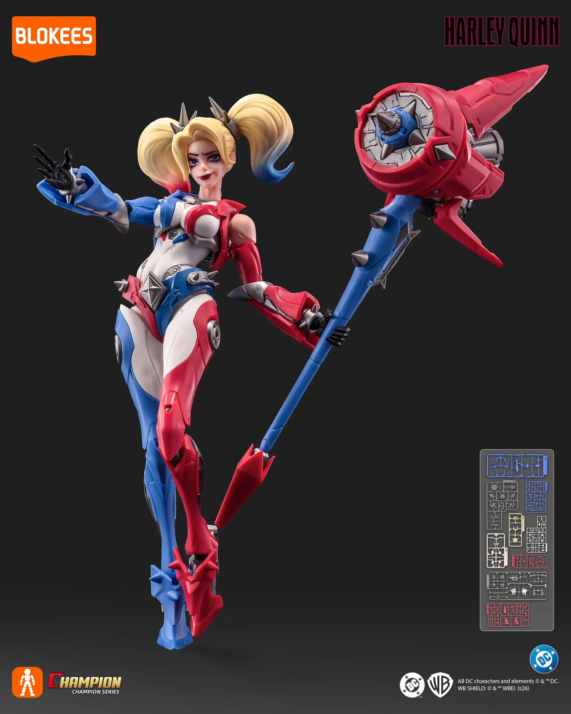 DC Comics Champion Class CC04 Harley Quinn 1/12 Scale Deluxe Model Kit Gallery Image 6
