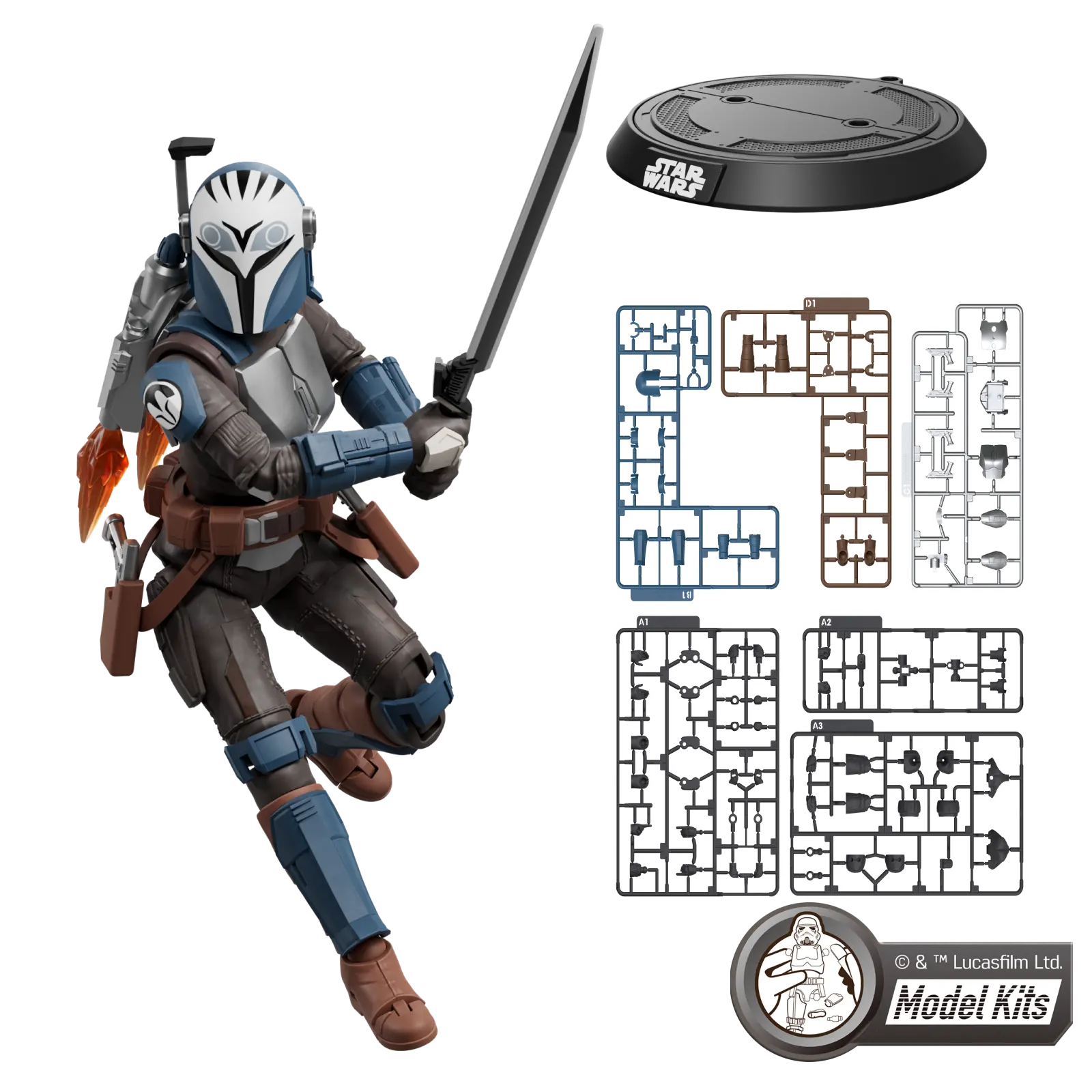Star Wars: The Mandalorian Champion Class CC06 Bo-Katan Kryze Model Kit Gallery Image 3