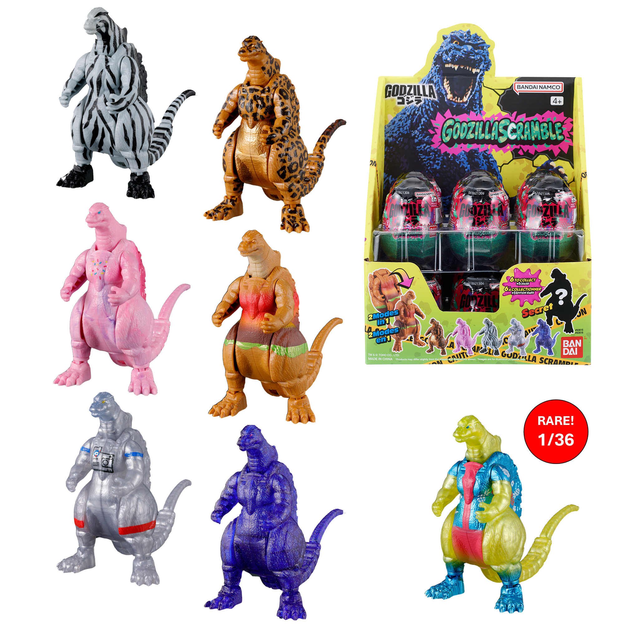 Godzilla Scramble Box of 12 Random Godzilla Figures