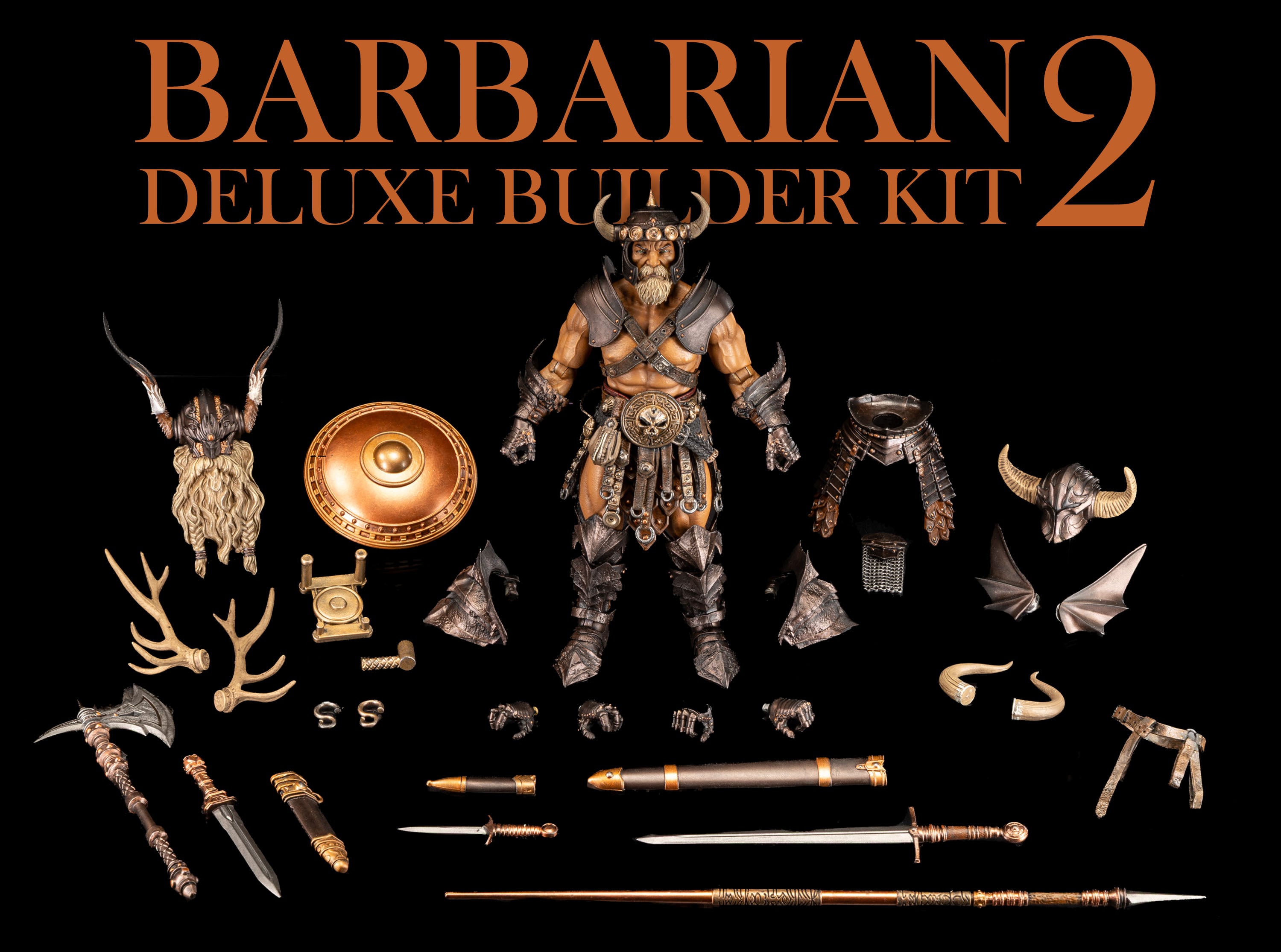 Mythic Legions Deluxe Barbarian Builder Kit 2 Action Figure Set Gallery Image 12