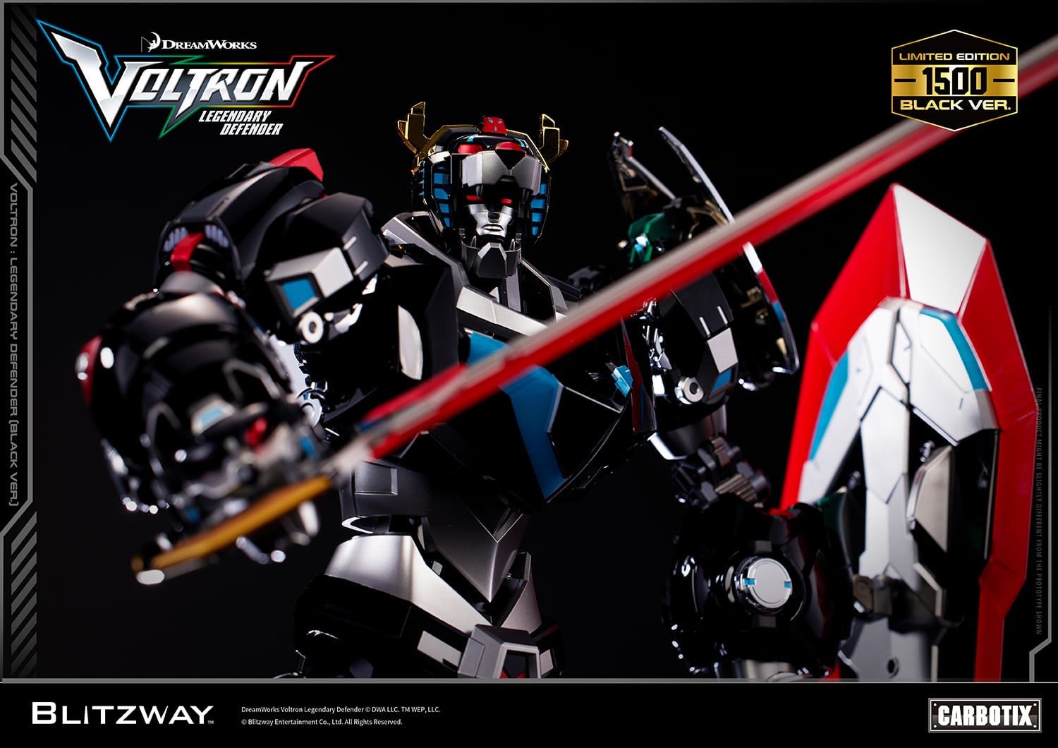 Voltron: Legendary Defender Carbotix Voltron (Black Ver.) Limited Edition Action Figure Gallery Image 18