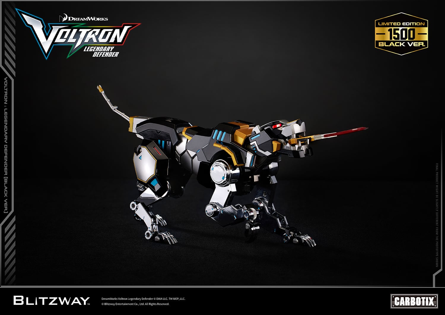Voltron: Legendary Defender Carbotix Voltron (Black Ver.) Limited Edition Action Figure Gallery Image 23