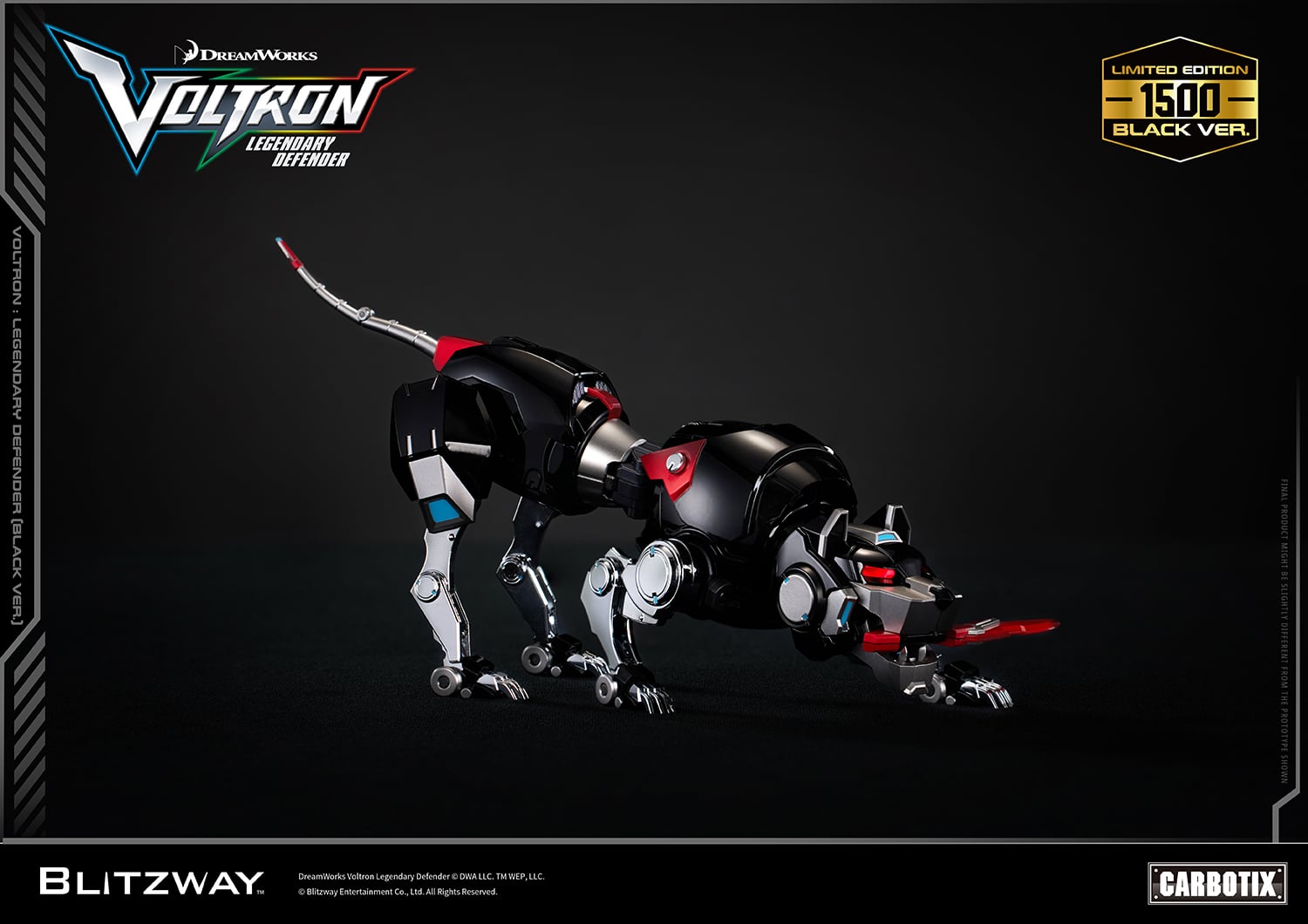 Voltron: Legendary Defender Carbotix Voltron (Black Ver.) Limited Edition Action Figure Gallery Image 21
