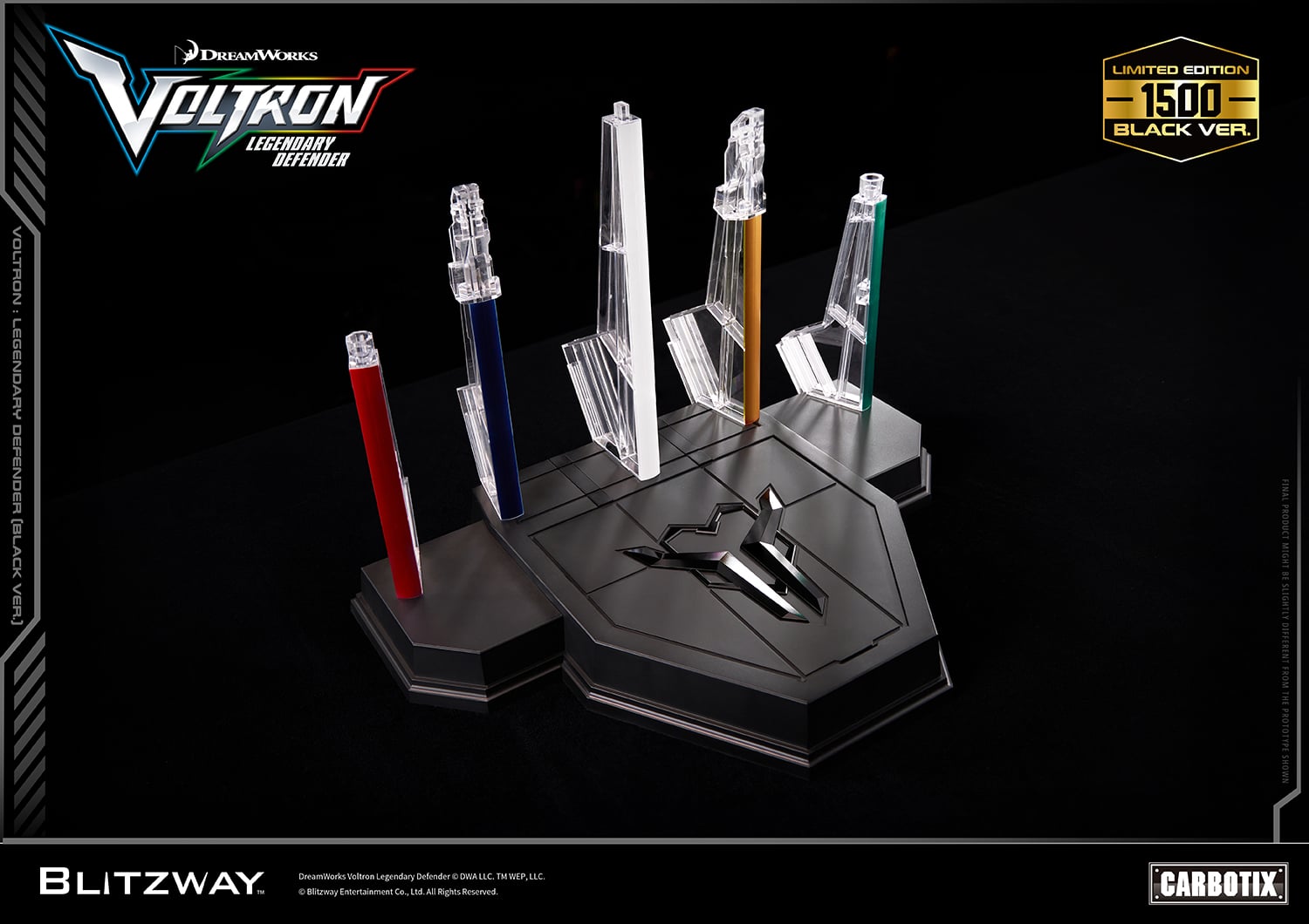 Voltron: Legendary Defender Carbotix Voltron (Black Ver.) Limited Edition Action Figure Gallery Image 26