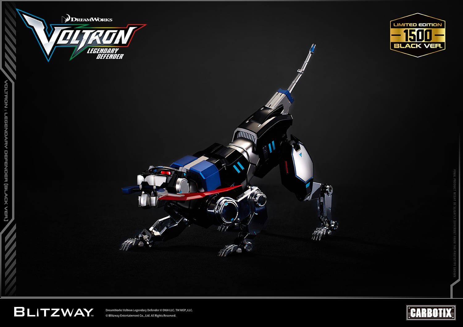 Voltron: Legendary Defender Carbotix Voltron (Black Ver.) Limited Edition Action Figure Gallery Image 22